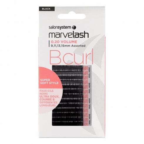 Salon System Super Soft B Curl Individual Lashes (0.20 Assorted)