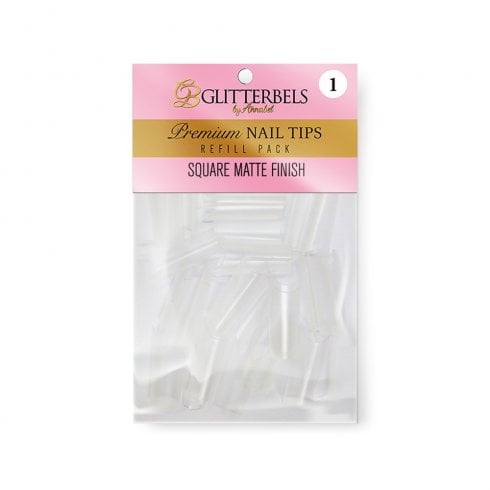 Glitterbels Square Matte Finish Nail Tips (50)