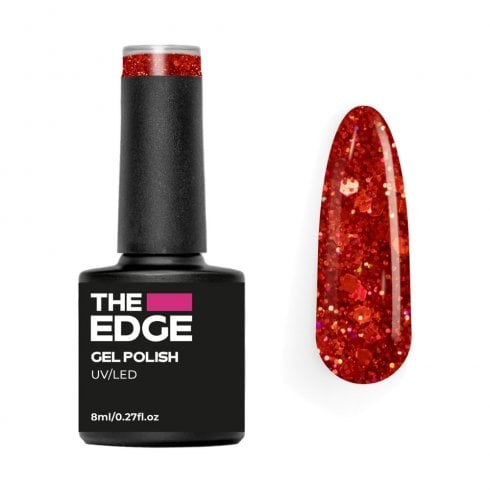 The Edge  Red Glitter 8ml